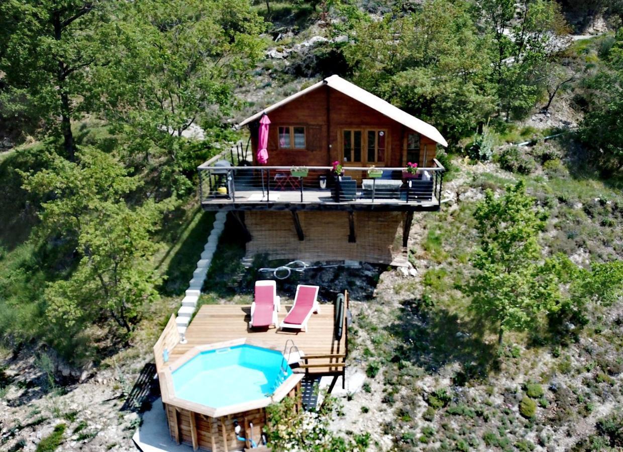 Chalet Sur Pilotis Avec Piscine Privee Lucéram Eksteriør bilde
